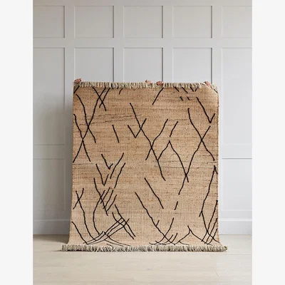 Rose & Grey Scratch Print Rug