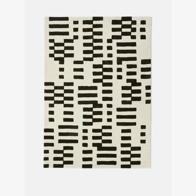 Soho Home Raya Rug, Black, 20 x 30cm Swatch
