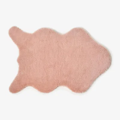 Sazy Shirley Faux Fur Rug, Powder Pink, 60x90 cm