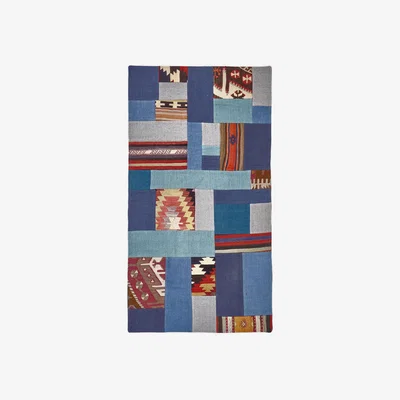 Sazy Atticus Vintage Patchwork Area Rug No. 6, Blue, 80x150 cm