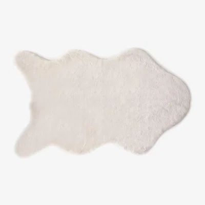 Sazy Shirley Faux Fur Rug, Cream, 90x150 cm