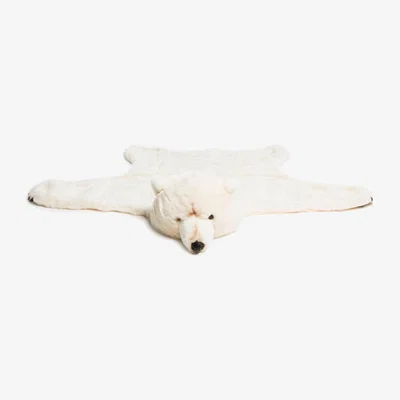 Sazy Polar Bear Rug, White
