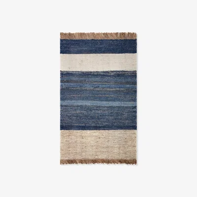 Sazy Arty Rug, Blue-Natural