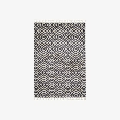 Sazy Ashberg Geometric Area Rug, Beige - Anthracite Grey, 160x230 cm