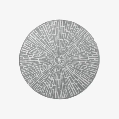 Tobias Oliver Jonathan Adler I Sunburst Hand-Knotted Round Rug Grey