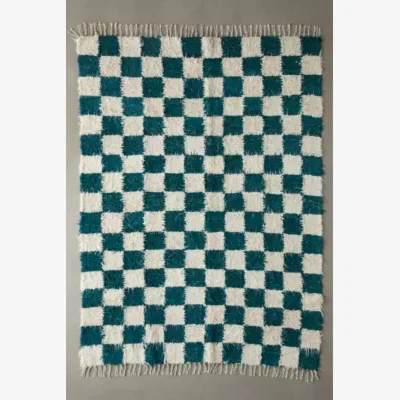 Urban Outfitters Checkerboard Green 5x7 Rug - Green ALL at Urban Outfitters