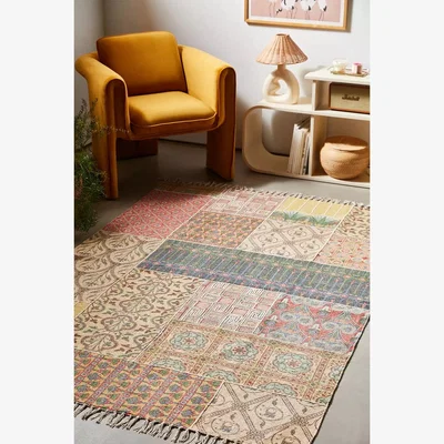 Urban Outfitters Geometric Patchwork 5x7 Rug - Assorted ALL at Urban Outfitters