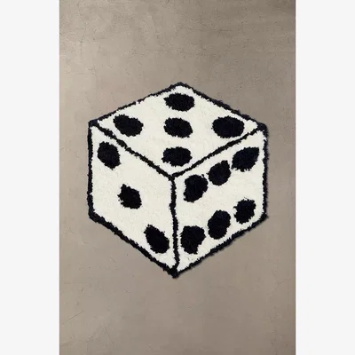 Urban Outfitters Dice Shaped Rug - Black/White ALL at Urban Outfitters