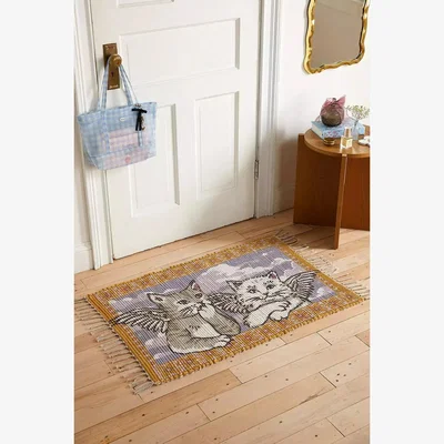 Urban Outfitters Cherub Kitty Rag Rug 61cm x 91.5cm at Urban Outfitters