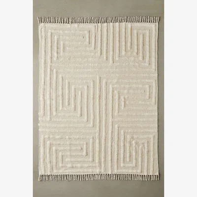 Urban Outfitters Labyrinth Tufted 5x7 Rug - Cream at Urban Outfitters