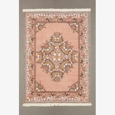 Urban Outfitters Stina Floral 5x7 Rug - Pink ALL at Urban Outfitters