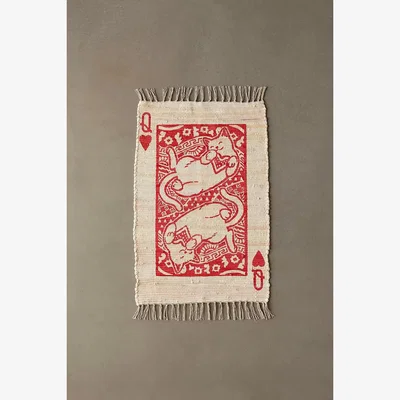 Urban Outfitters Queen of Cats 2x3 Rug - Red at Urban Outfitters