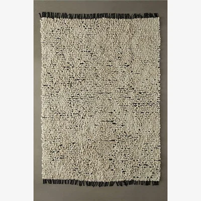 Urban Outfitters Loopy Chenille 5x7 Rug - Black/White at Urban Outfitters