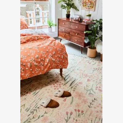 Urban Outfitters Rowan Floral 5x7 Rug - Neutral at Urban Outfitters