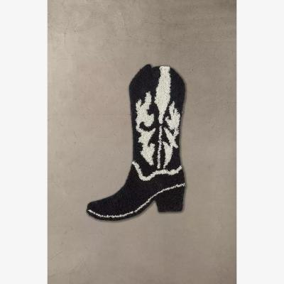 Urban Outfitters Black & White Cowboy Boot Rug - Black/White ALL at Urban Outfitters
