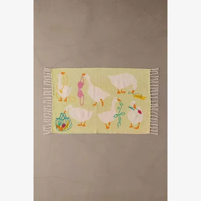 Urban Outfitters Cheeky Goose 2x3 Rug - Green at Urban Outfitters