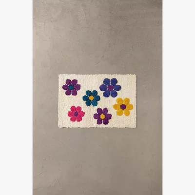 Urban Outfitters Bright Floral Shaggy 2x3 Rug at Urban Outfitters