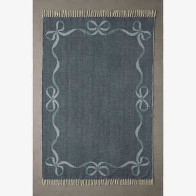Urban Outfitters Pine Lacey Bow 5x7 Rug - Dark Grey at Urban Outfitters