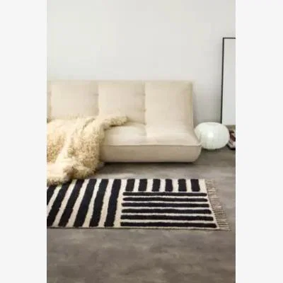 Urban Outfitters Kodi Black & White Stripe 3x5 Rug - Black/White at Urban Outfitters