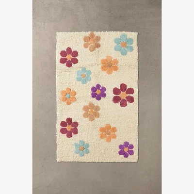 Urban Outfitters Pastel Floral Shaggy 3x5 Rug at Urban Outfitters