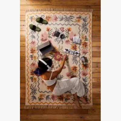 Urban Outfitters Willow Floral 5x7 Rug at Urban Outfitters