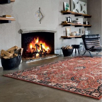 Woods Furniture Kashqai Oriental Patterned Red Rug 300cm x 400cm