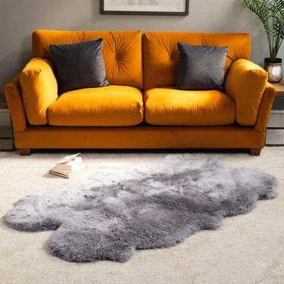 Woods Furniture New Zealand Extra-Large Steel Sheepskin Rug - 110cm x 180cm