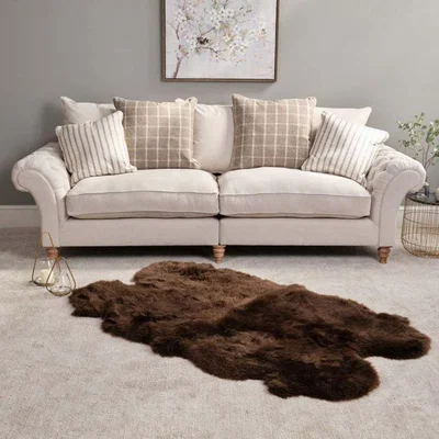 Woods Furniture New Zealand Extra-Large Brown Sheepskin Rug - 110cm x 180cm