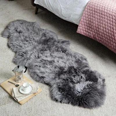 Woods Furniture New Zealand Large Grey Sheepskin Rug - 180cm x 60cm