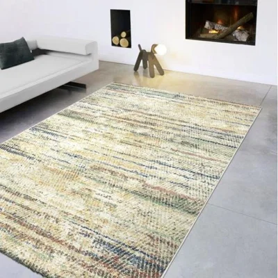 Woods Furniture Woodstock Worn Striped Multi Coloured Rug 240cm x 340cm