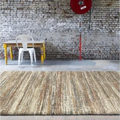 Woods Furniture Mehari Striped Multi Brown Rug 240cm x 340cm