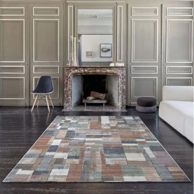 Woods Furniture Galleria Patterned Multi Brown Rug 160cm x 230cm