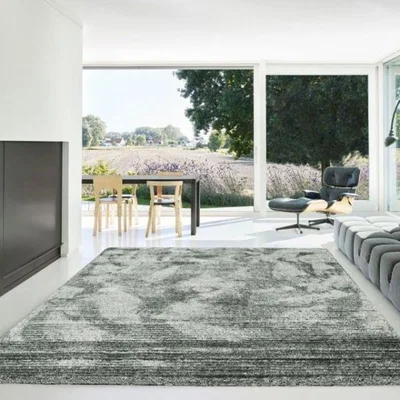 Woods Furniture Spectrum Ribbed Grey Rug 120cm x 170cm