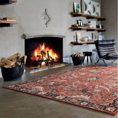 Woods Furniture Kashqai Oriental Patterned Red Rug 240cm x 340cm