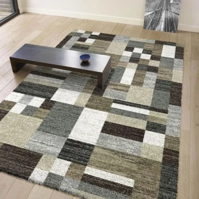 Woods Furniture Mehari Patterned Multi Grey Rug 80cm x 150cm