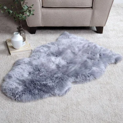 Woods Furniture New Zealand Small Steel Sheepskin Rug - 60cm x 95cm