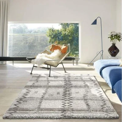 Woods Furniture Mehari Tribal Patterned Brown Rug 133cm x 195cm
