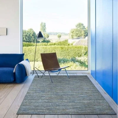Woods Furniture Strata Striped Blue and Brown Rug 200cm x 290cm