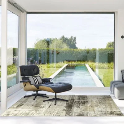 Woods Furniture Galleria Patterned Beige and White Rug 240cm x 330cm