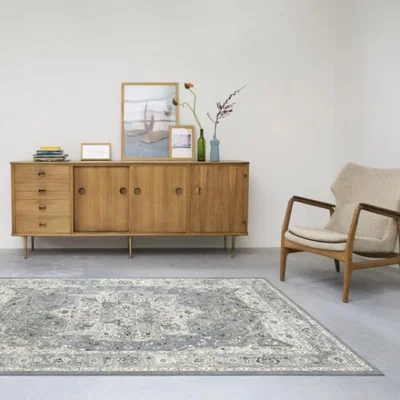 Woods Furniture Da Vinci Patterned Grey Rug 200cm x 290cm