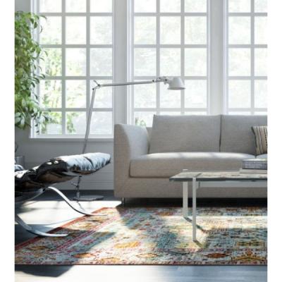 Woods Furniture Aqua Silk Traditional Patterned Multi Rug 133cm x 190cm