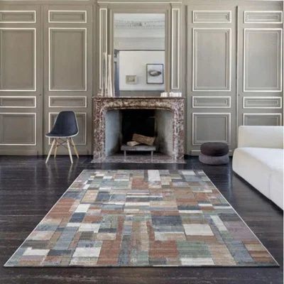 Woods Furniture Galleria Patterned Multi Brown Rug 120cm x 170cm