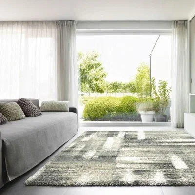 Woods Furniture Mehari Patterned Mixed Grey Rug 133cm x 195cm