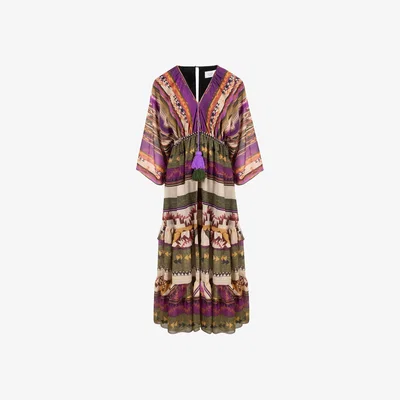 Wolf & Badger Women's Violet - Rug Patterned Maxi Dress | Large | Elissa Studio