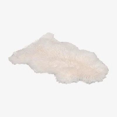 Wolf & Badger Single Long Yetti Sheepskin Rug - White Owen Barry