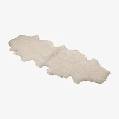 Wolf & Badger White Sheepskin Yetti Rug Double - Ivory Owen Barry