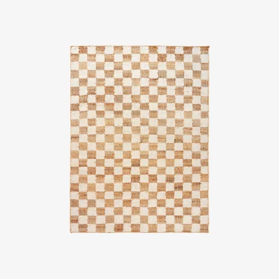 Westwing Handwoven Wool Low-Pile Rug Check