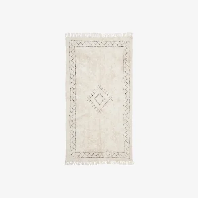 Westwing Hand-Tufted Cotton Rug Fionn with Fringes