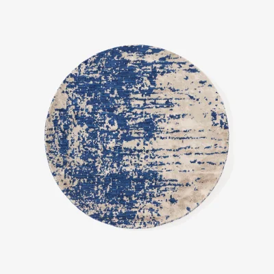 Westwing Round Hand-Woven Wool Rug Cynthia with Abstract Pattern