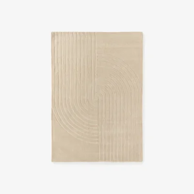 Westwing High-Low Wool Rug Mason, Hand-Tufted